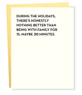 Twenty Minutes Card