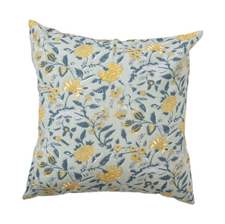 Cotton Pillow with Floral Pattern