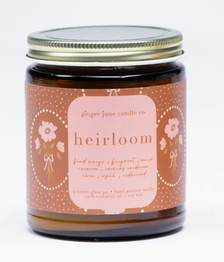 Heirloom Essential Oil Soy Candle in Glass Jar
