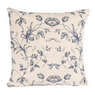 Square 18'' Cotton & Linen Floral Pillow