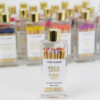 Fuck Around Glass Bottle Matches