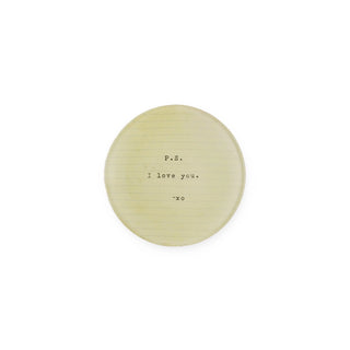 P.S. I Love You Mini Round Decoupage Plate - 4"