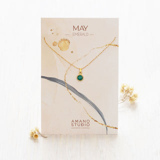Birthstone Necklace May | Emerald