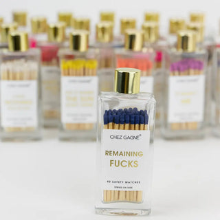 Remaining Fucks Glass Bottle Matches
