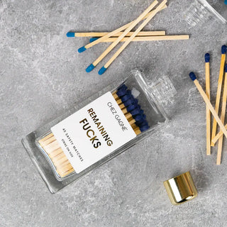 Remaining Fucks Glass Bottle Matches