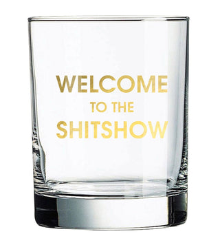Shitshow Gold Foil Rocks Glass